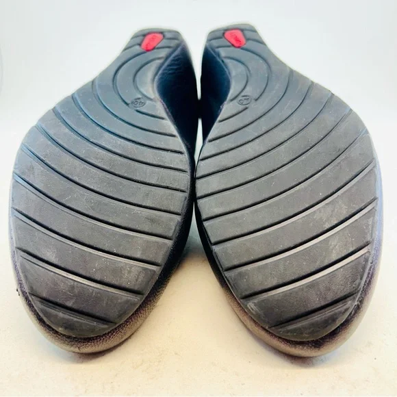 Wolky Black w/Red Metallic Shimmer Valentine Ballernina Wedges, size 40 US 9 - Picture 10 of 11